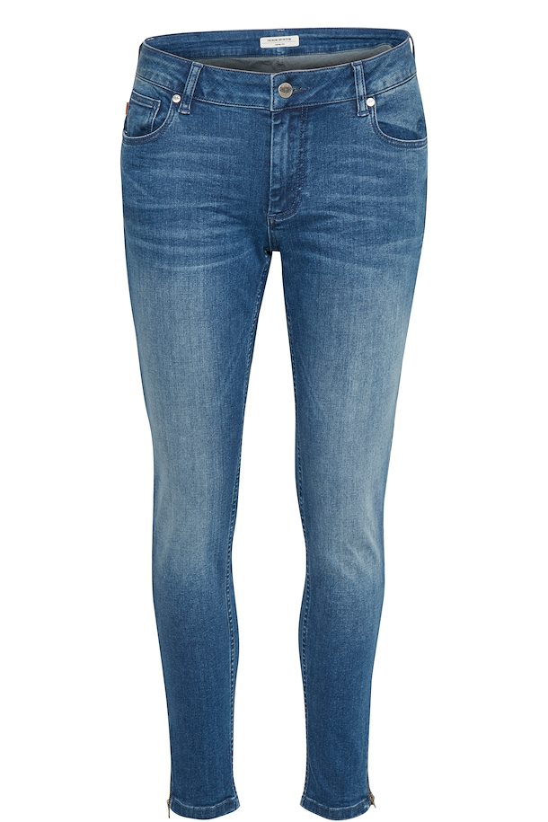 Blue Wash Dhcelina Zip Custom Jeans Fra Denim Hunter Kob Blue Wash Dhcelina Zip Custom Jeans