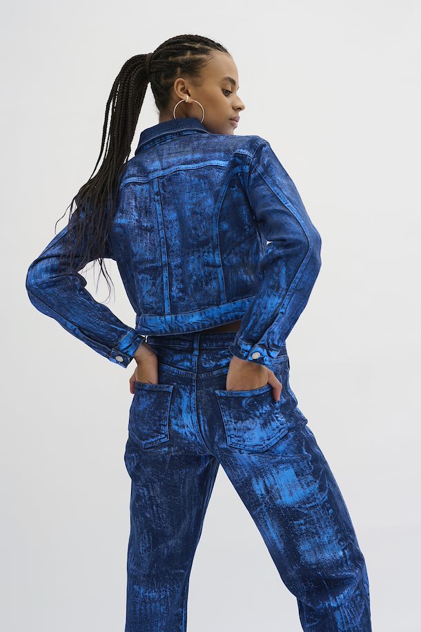 Blue Acid Wash Denim Jumpsuit