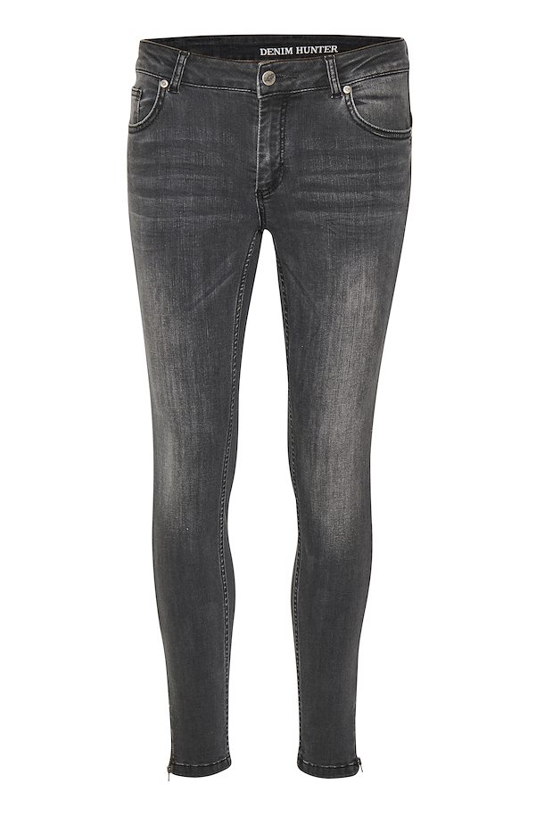 Grey Washed Dhcelina Zip Custom Jeans Fra Denim Hunter Kob Grey Washed Dhcelina Zip Custom Jeans