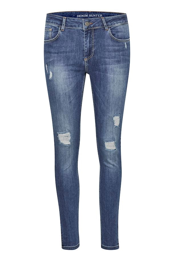 Medium Blue Vintage Wash 40 The Celina Zip Torn Fra Denim Hunter Kob Medium Blue Vintage